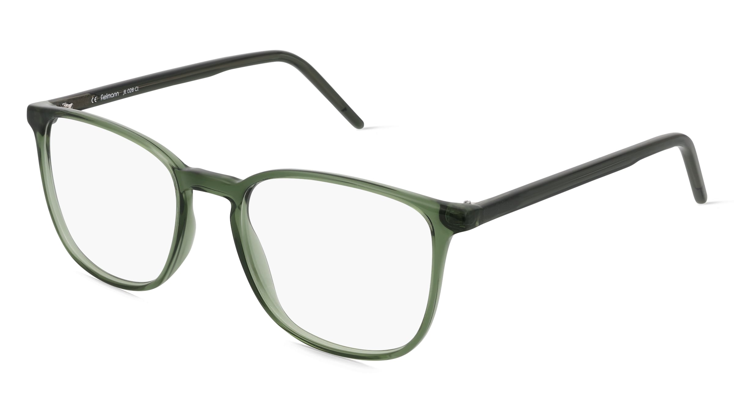 Fielmann JIL 028 CL Herren-Brille inkl. Gläser Vollrand Quadratisch Acetat-Gestell 53/19/145, Grün
