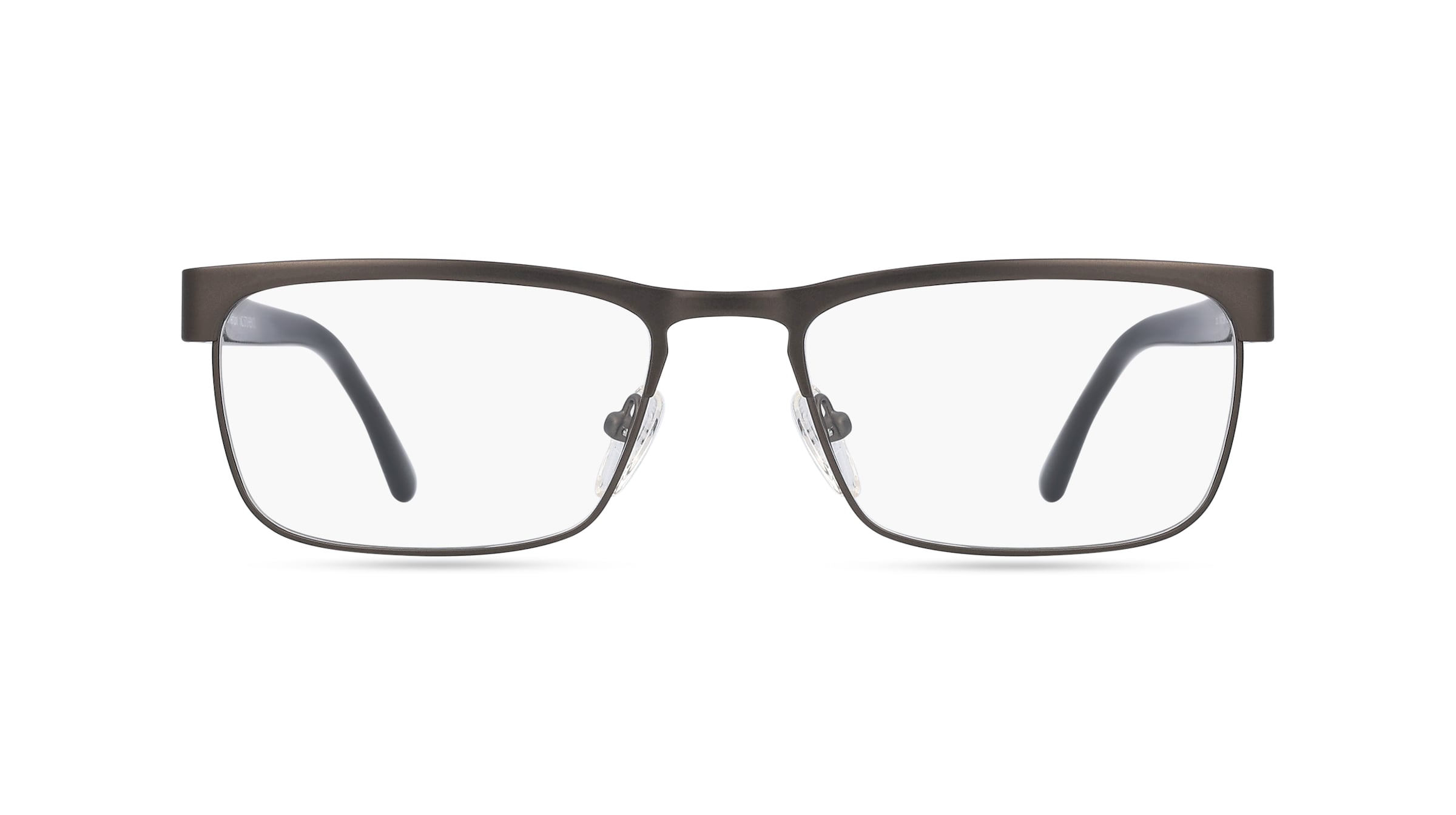 Fielmann MC 573 FLEX CL Herren-Brille inkl. Gläser Vollrand Eckig Edelstahl-Gestell 52mm/16mm/140mm, grau