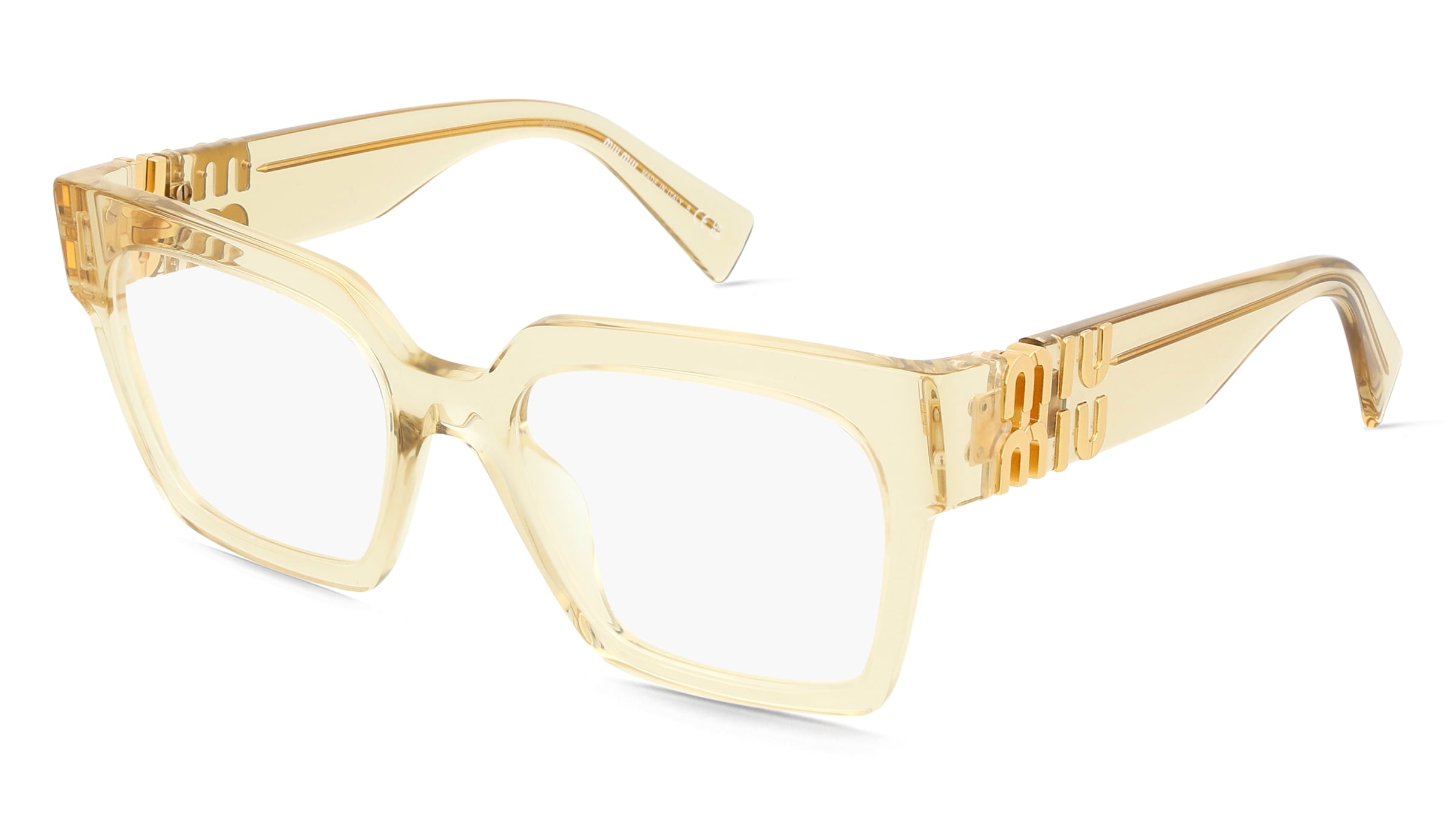 Miu Miu MU04UV Damen-Brille inkl. Gläser Vollrand Quadratisch Acetat-Gestell 52/19/135, Beige