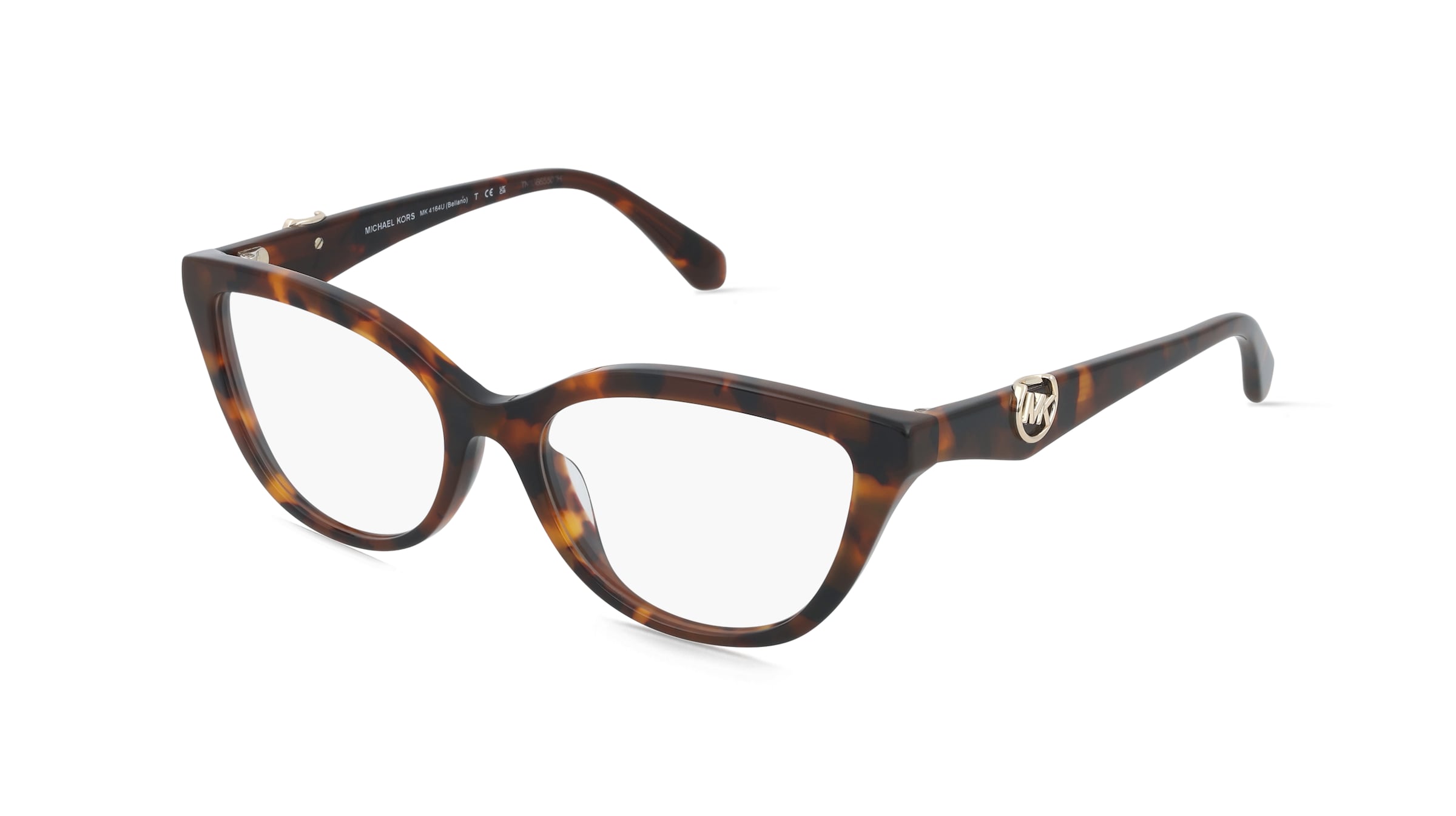 Michael Kors 0MK4164U BELLANO Damen-Brille inkl. Gläser Vollrand Cat Eye Acetat-Gestell 54/17/140, Havanna