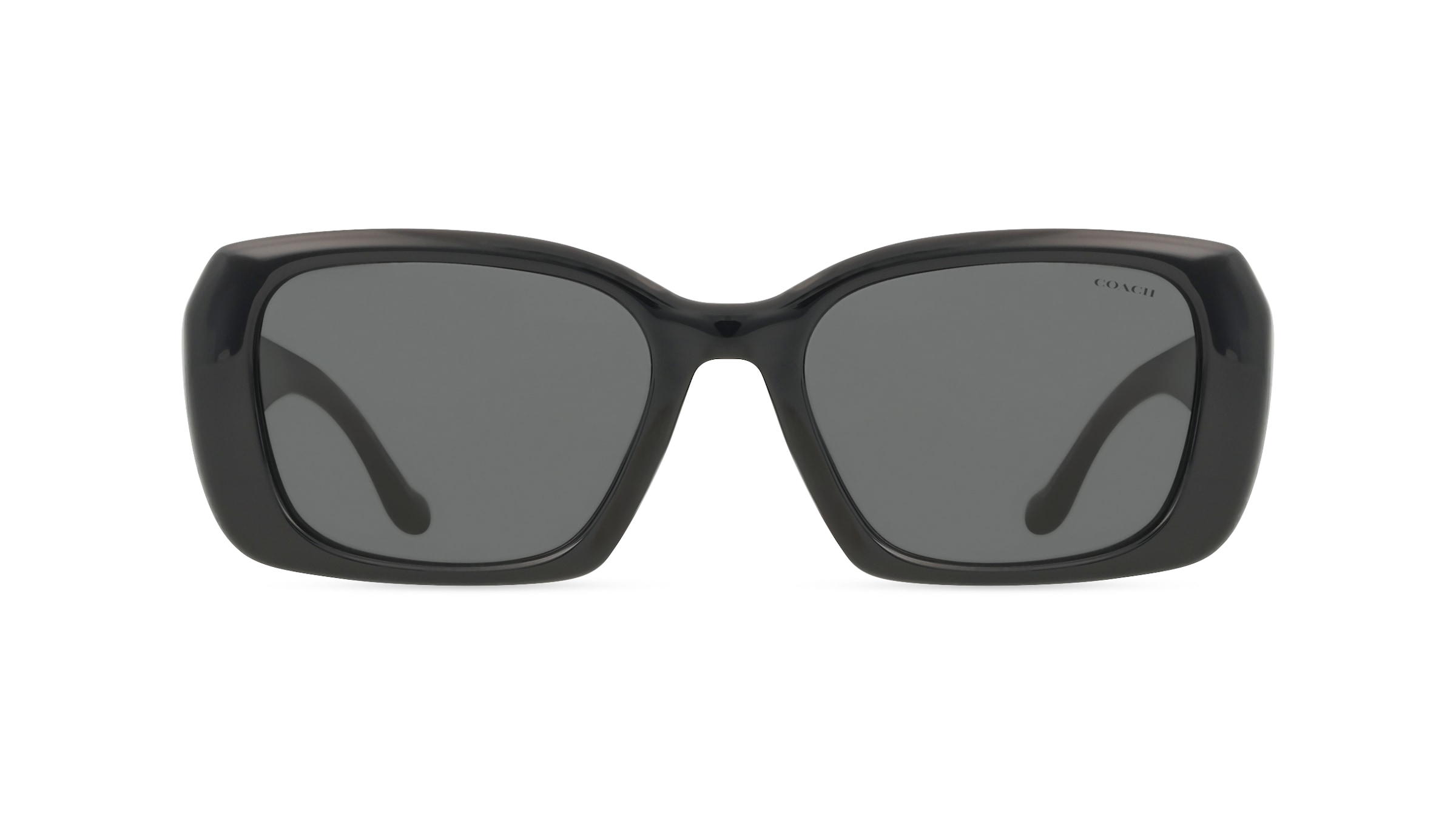 Coach 0HC8435U CBY82 Damen-Sonnenbrille Vollrand Quadratisch Kunststoff-Gestell, schwarz