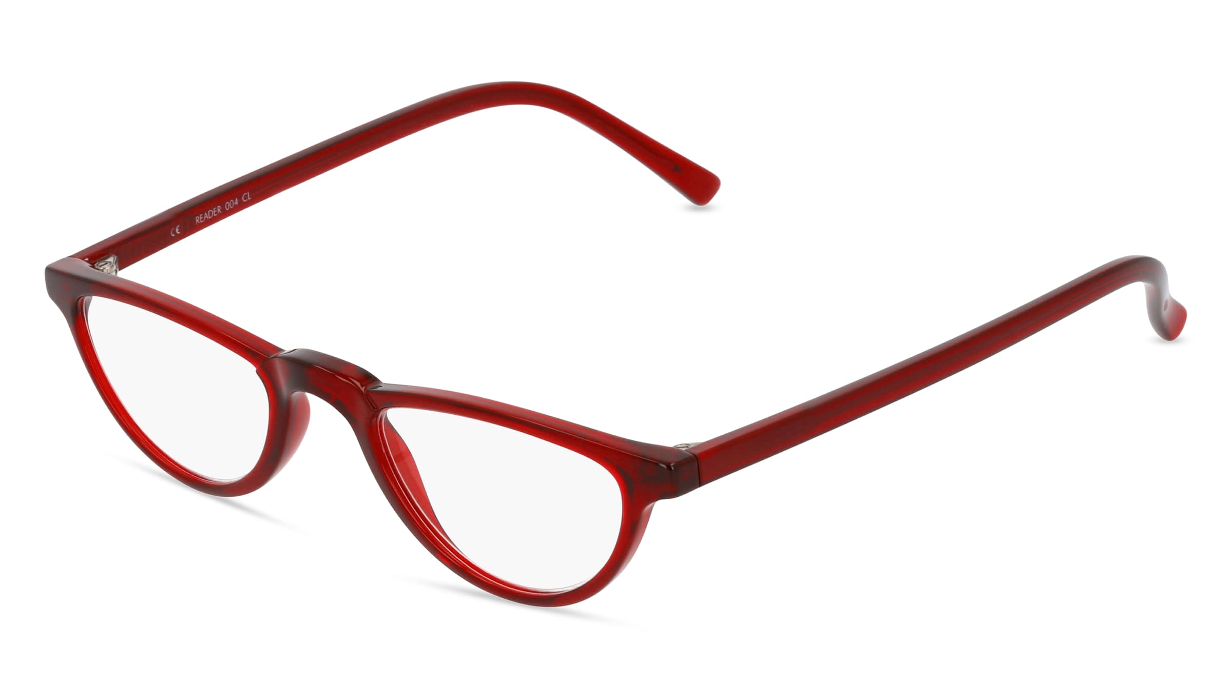 Fielmann READER 004 Unisex-Fertiglesebrille Vollrand Quadratisch Propionat-Gestell, Rot