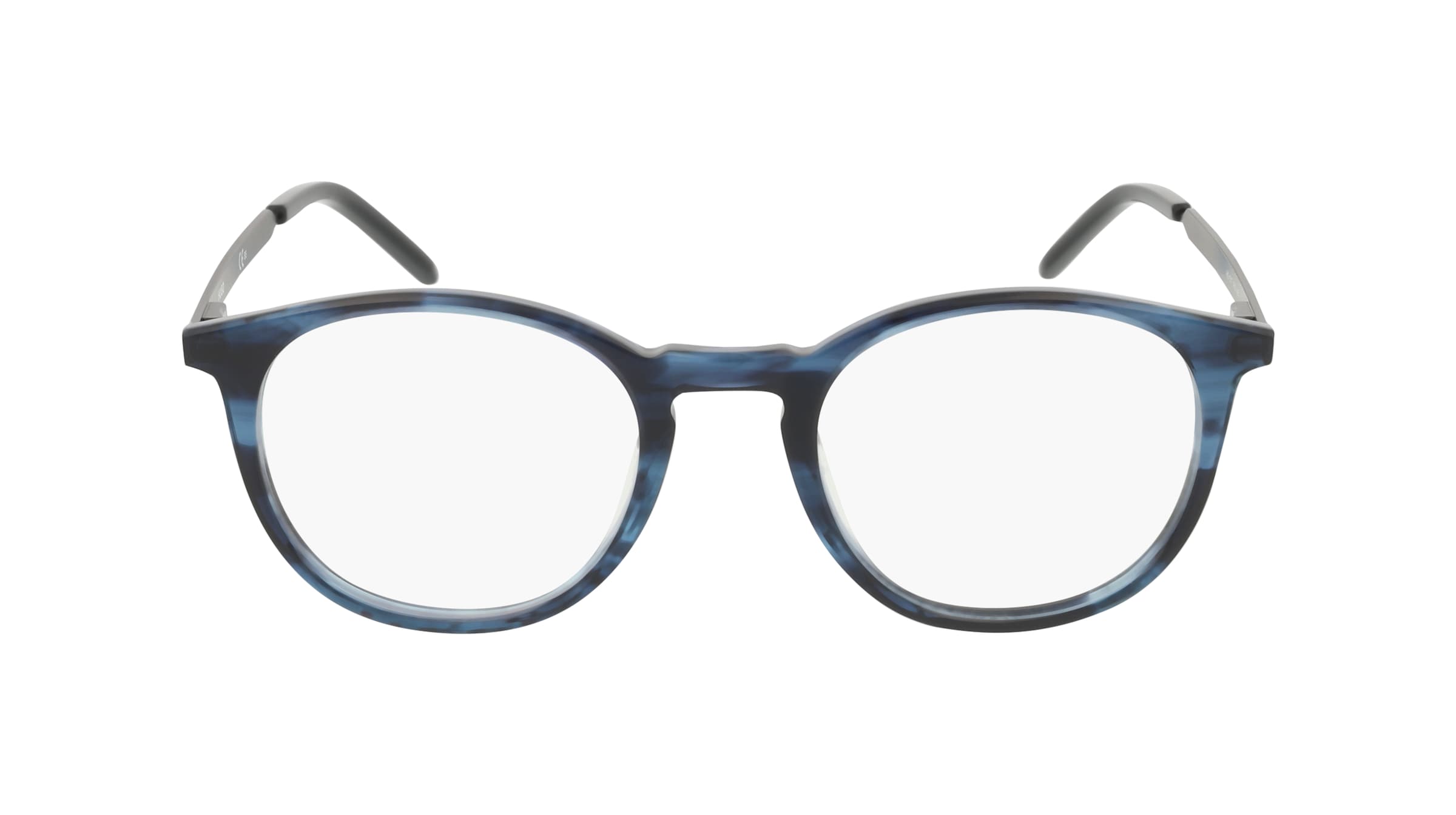 Hugo HG 1017 Herren-Brille inkl. Gläser Vollrand Rund Acetat-Gestell 49mm/21mm/145mm, blau