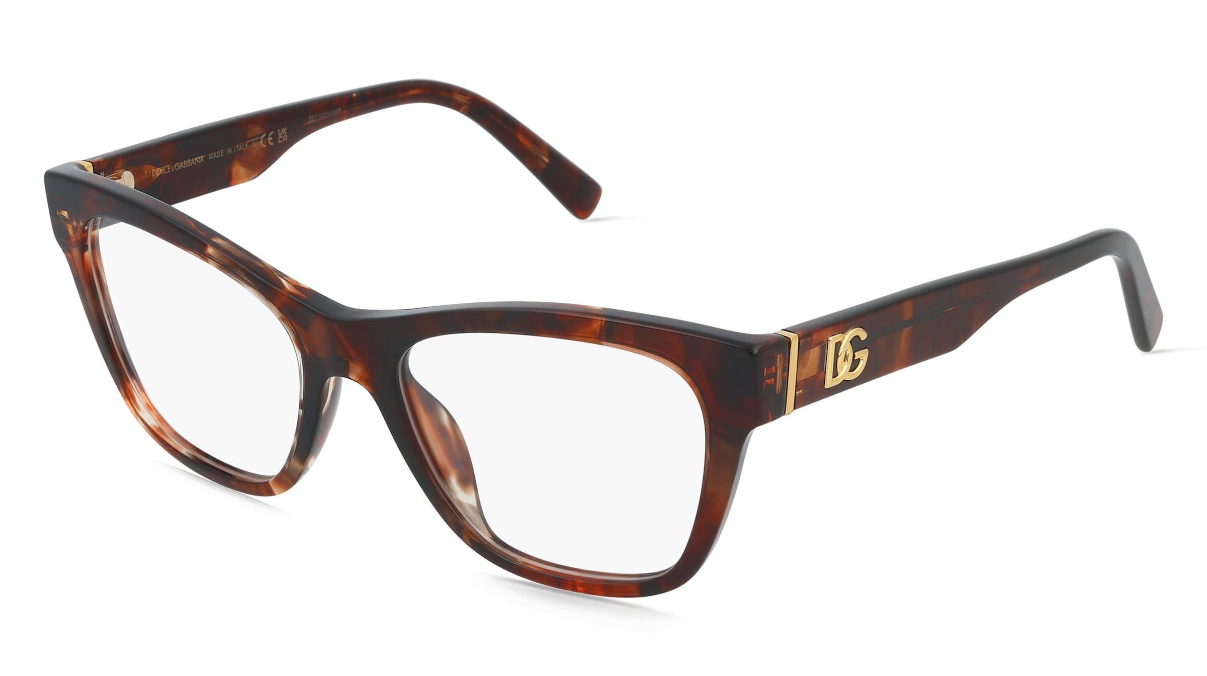Dolce&amp;Gabbana 0DG3430 Damen-Brille inkl. Gläser Vollrand Quadratisch Acetat-Gestell 53/18/145, Havanna