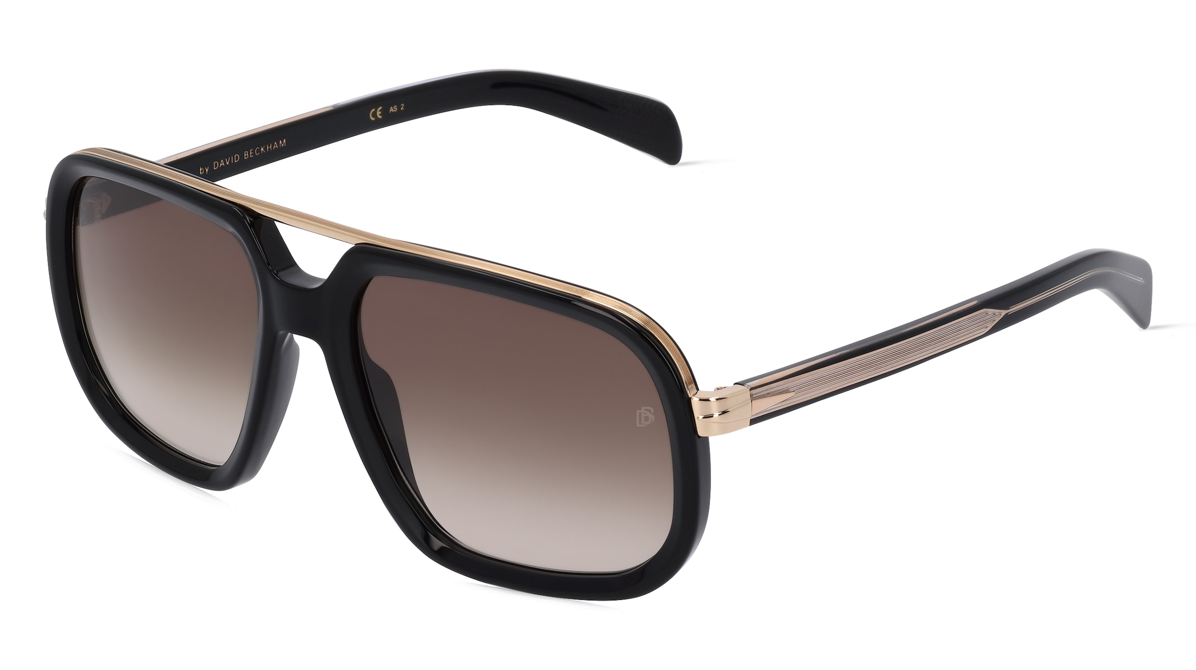 David Beckham Db 7101/S Herren-Sonnenbrille Vollrand Pilot Acetat-Gestell, Schwarz