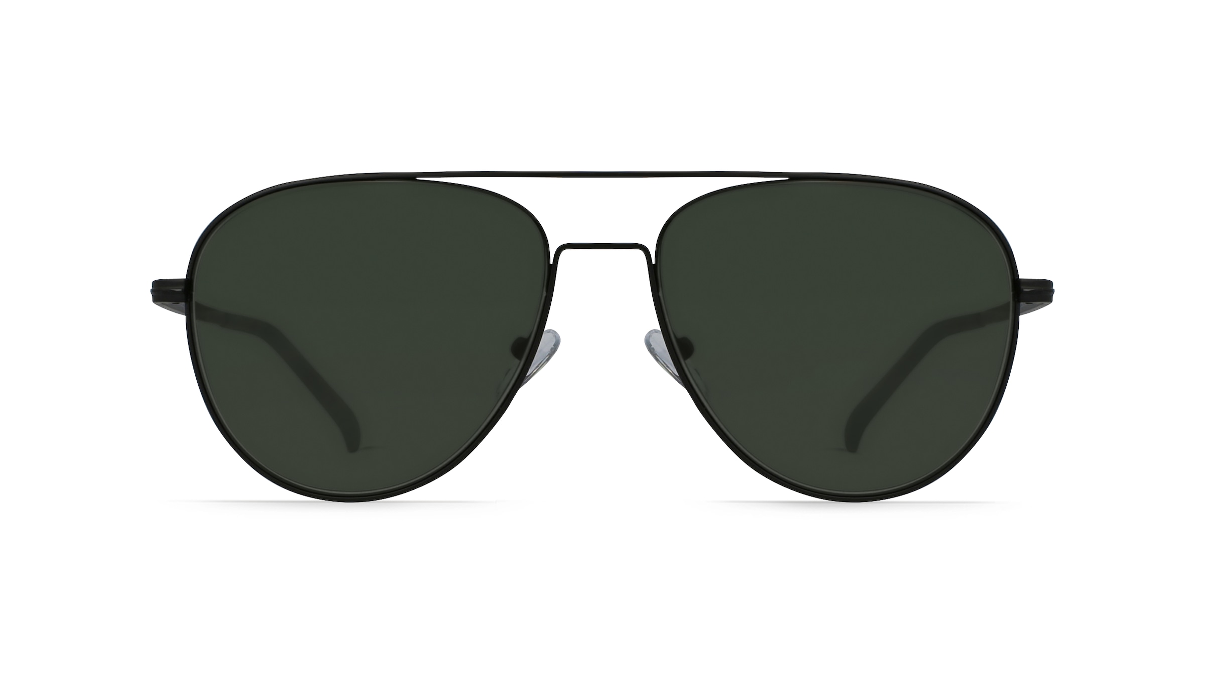 Fielmann BD 456 SUN CL Herren-Sonnenbrille Vollrand Pilot Edelstahl-Gestell, schwarz