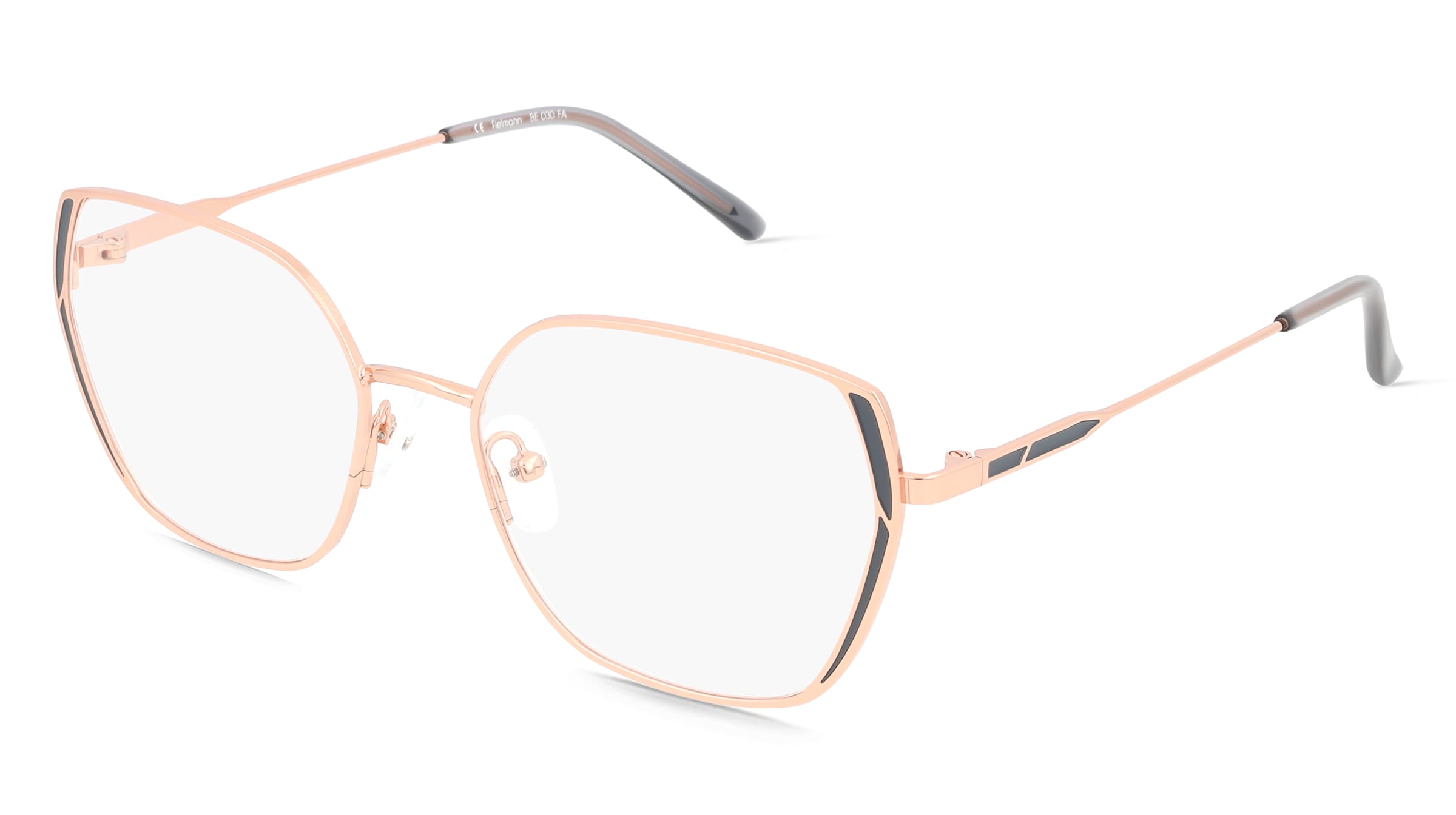 Fielmann BE 030 FA Damen-Brille inkl. Gläser Vollrand Quadratisch Edelstahl-Gestell 52/17/140, Pink