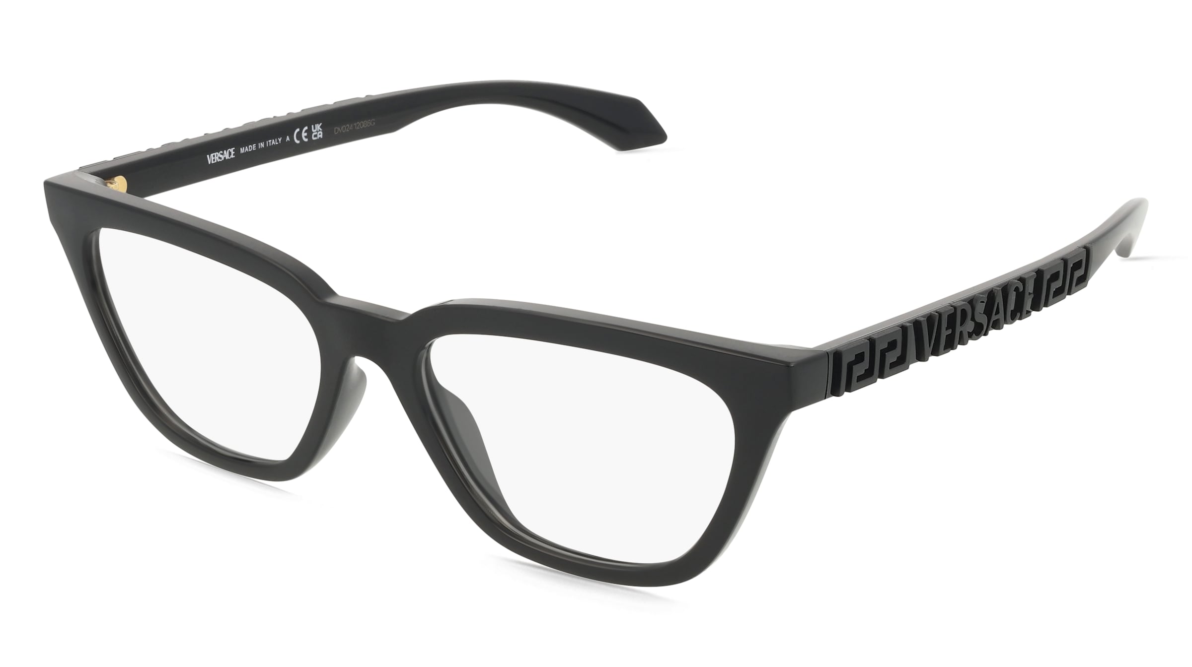 Versace 0VE3352U Damen-Brille inkl. Gläser Vollrand Cat Eye Kunststoff-Gestell 53/17/140, Schwarz