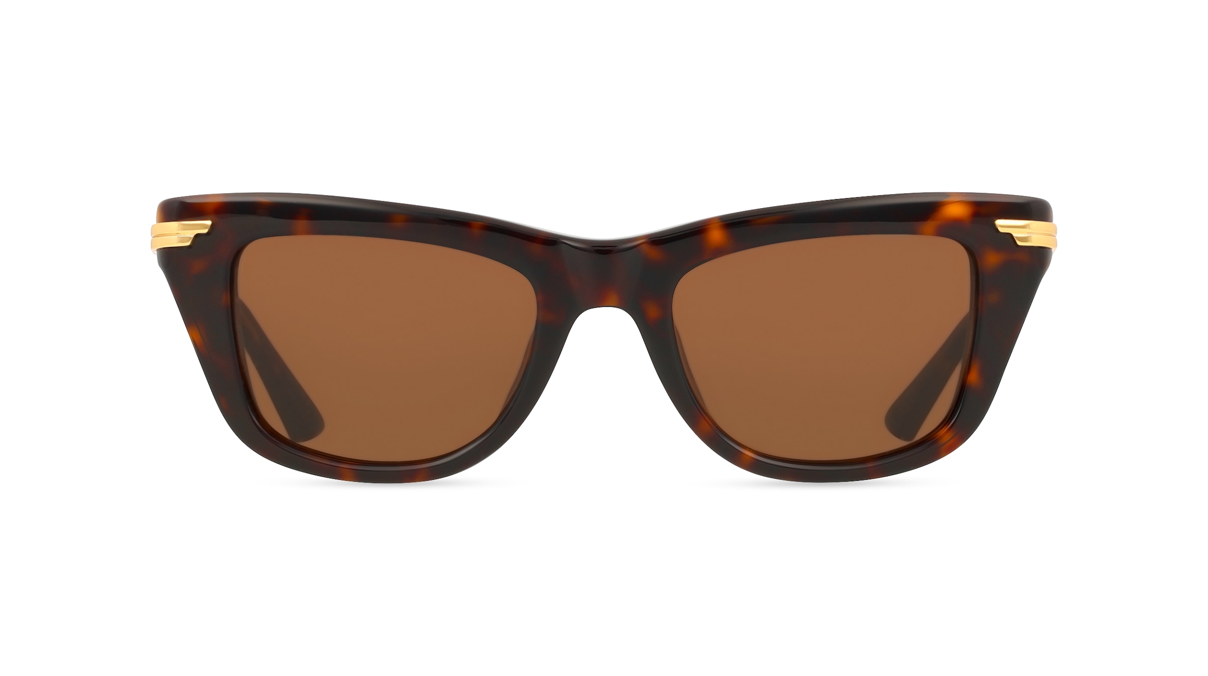 Bottega Veneta BV1369S Damen-Sonnenbrille Vollrand Eckig Acetat-Gestell, gold