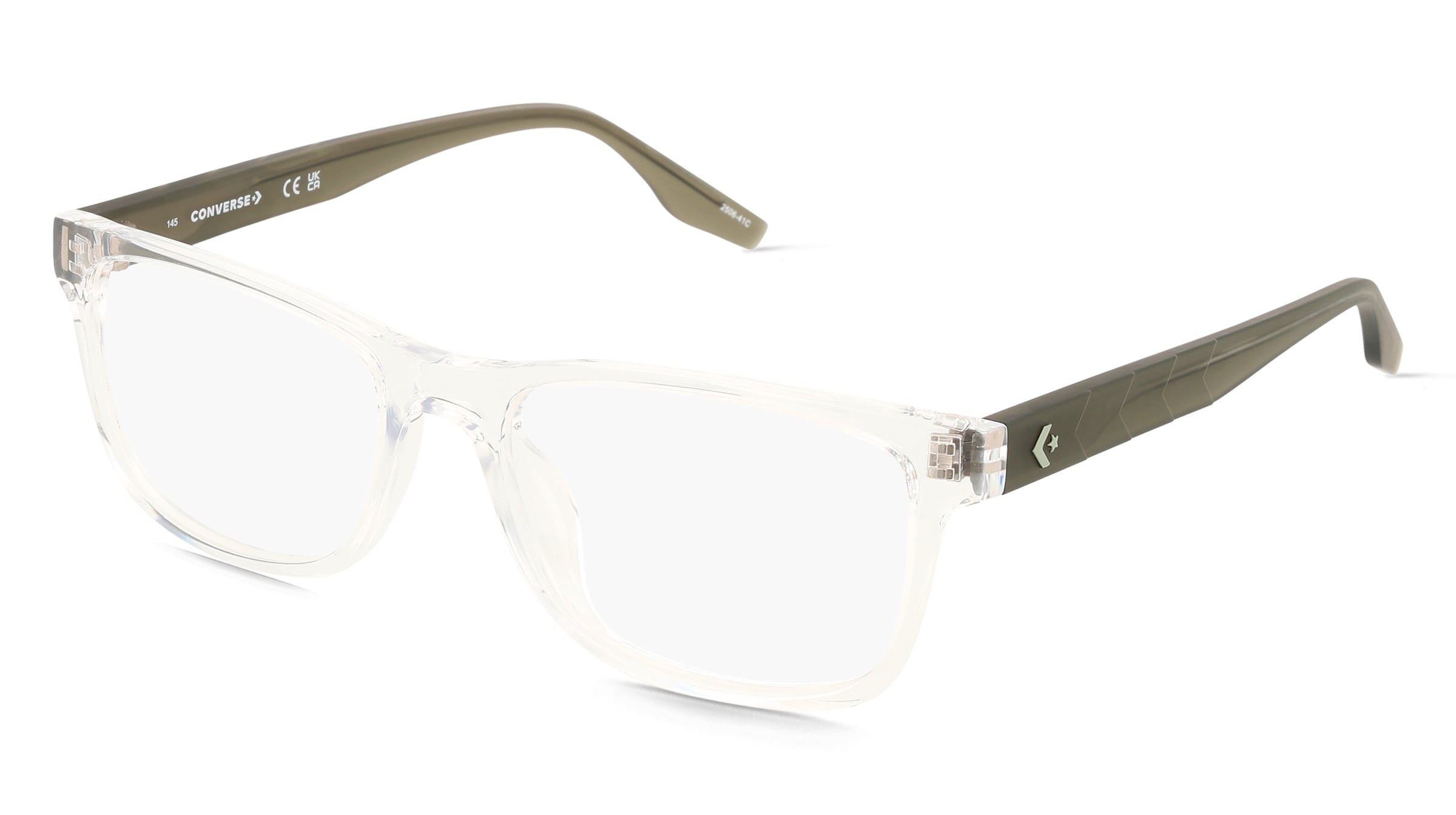 Converse CV5067N Herren-Brille inkl. Gläser Vollrand Eckig Kunststoff-Gestell 54/17/145, Transparent