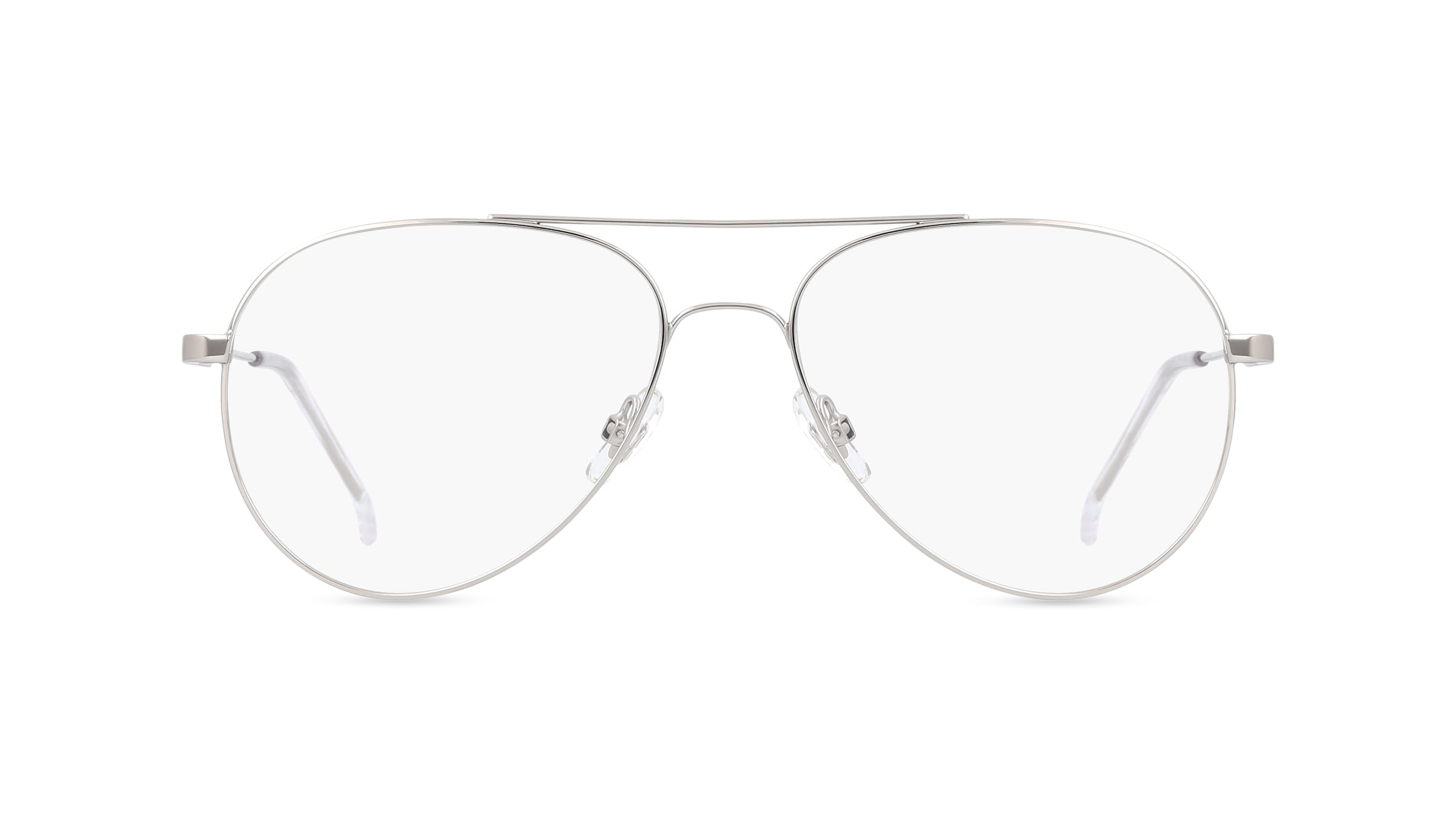 Carrera 2020T Unisex-Brille inkl. Gläser Vollrand Pilot Metall-Gestell 53mm/14mm/135mm, silber