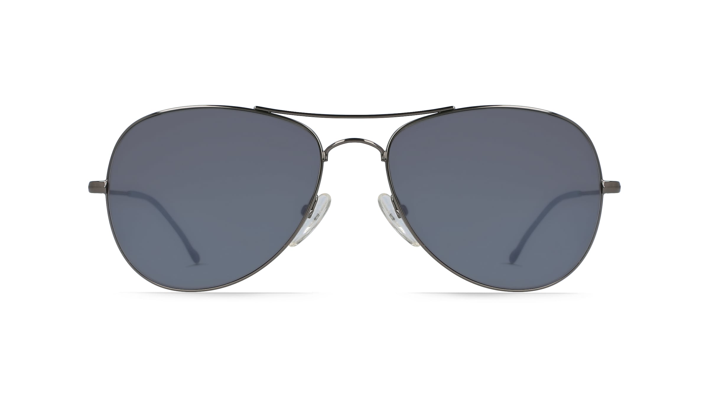 Fielmann BC 004 SUN CL Unisex-Sonnenbrille Vollrand Pilot Edelstahl-Gestell, Grau