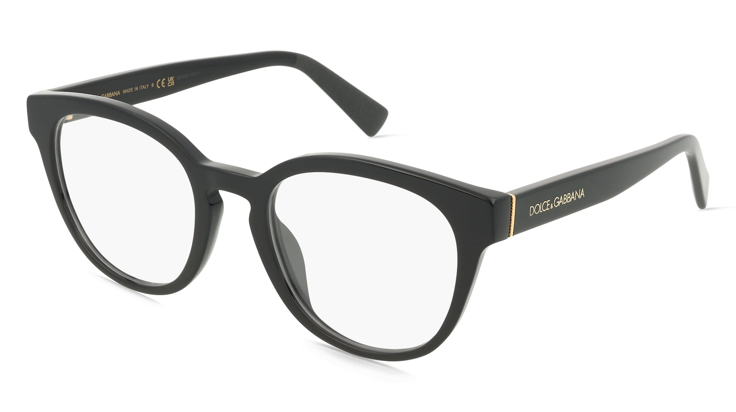 Dolce&amp;Gabbana DG3421 Herren-Brille inkl. Gläser Vollrand Panto Acetat-Gestell 52/21/145, Schwarz