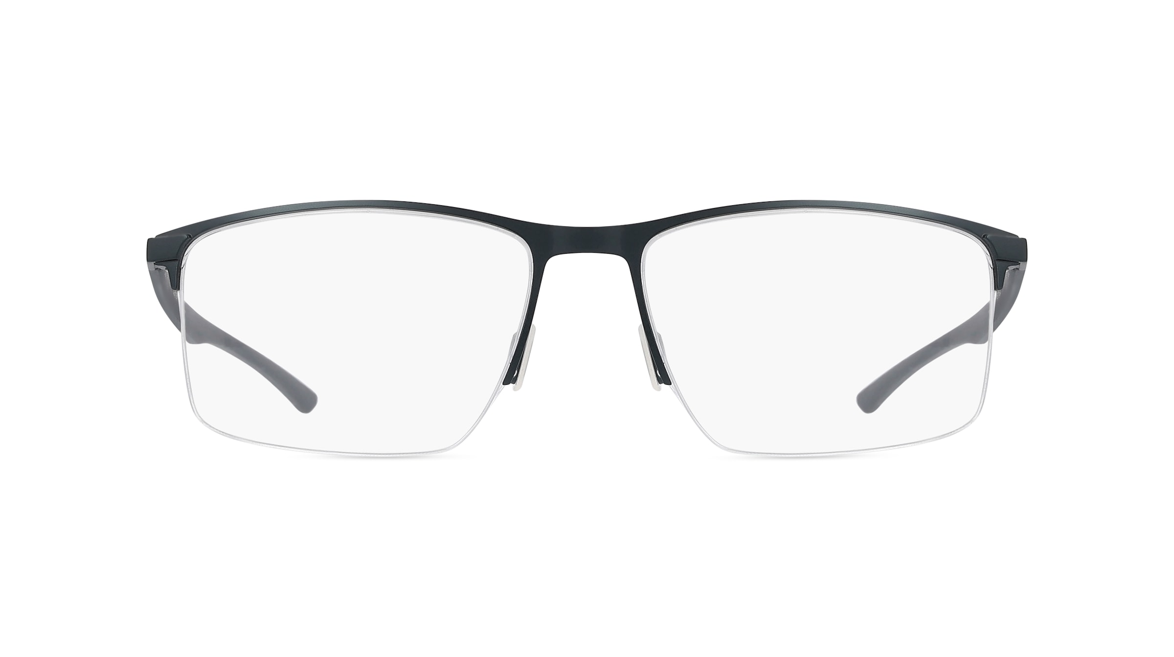 Porsche Design 8752 Unisex-Brille inkl. Gläser Halbrand Rechteckig Metall-Gestell 57mm/17mm/145mm, blau