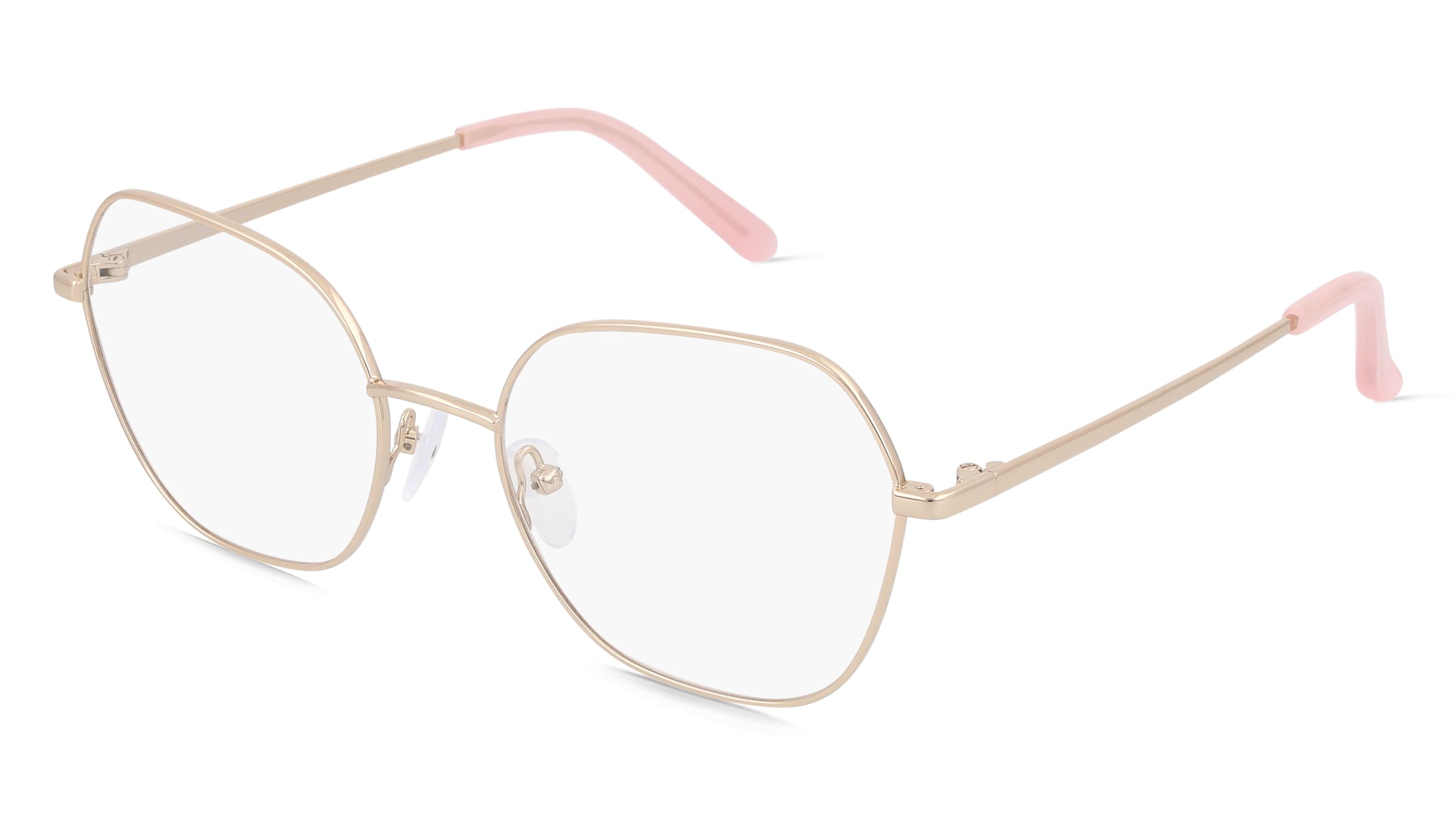 Fielmann BD 540 FA CARLA Damen-Brille inkl. Gläser Vollrand Butterfly Edelstahl-Gestell 55/19/145, Gold