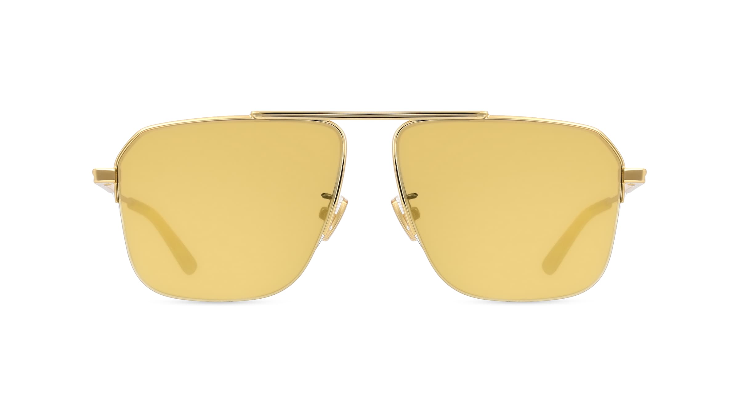 Bottega Veneta BV1149S Unisex-Sonnenbrille Vollrand Eckig Metall-Gestell, gold