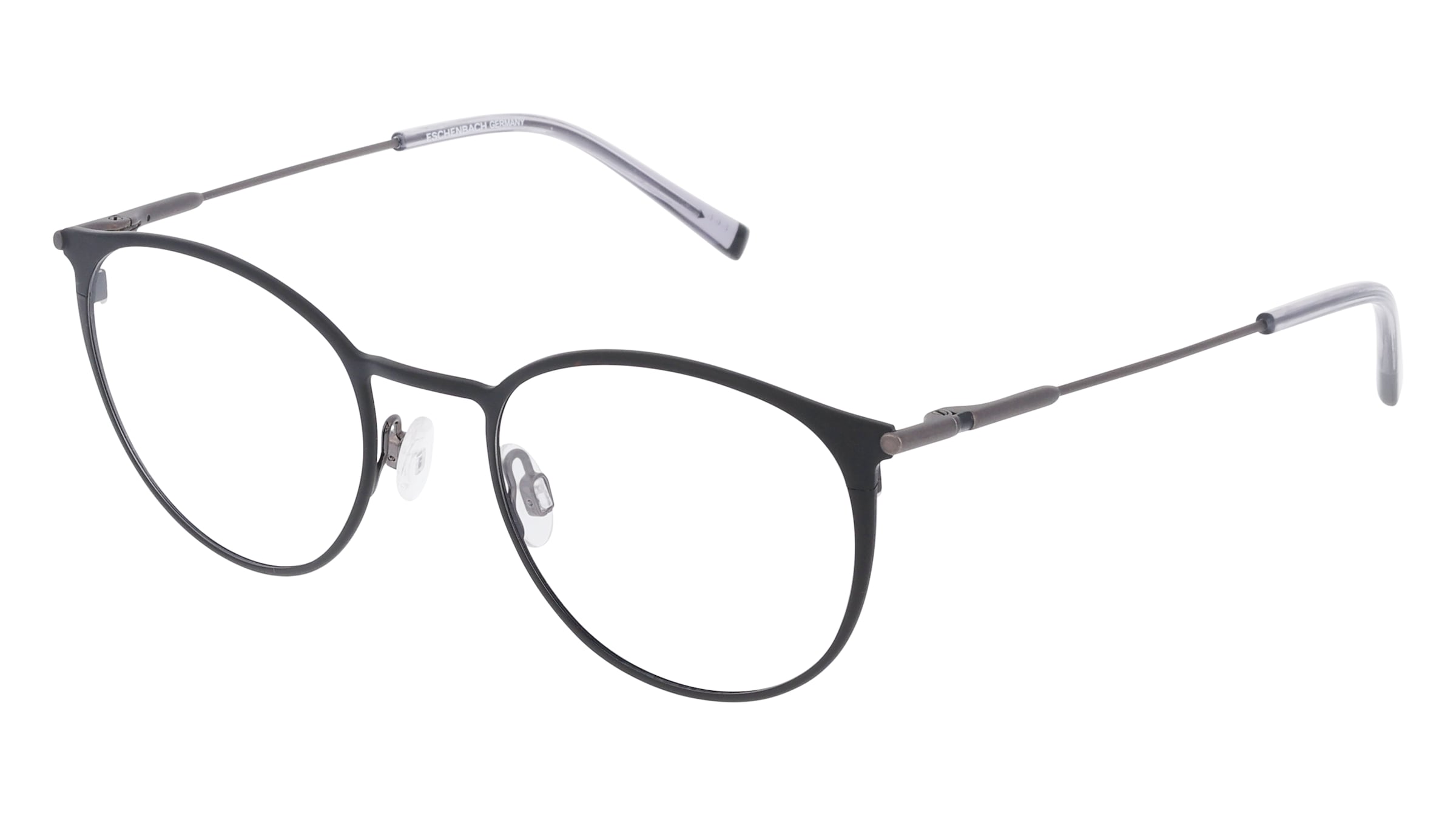 HUMPHREY’S eyewear 582405 Unisex-Brille inkl. Gläser Vollrand Panto Metall-Gestell 48/19/140, Schwarz