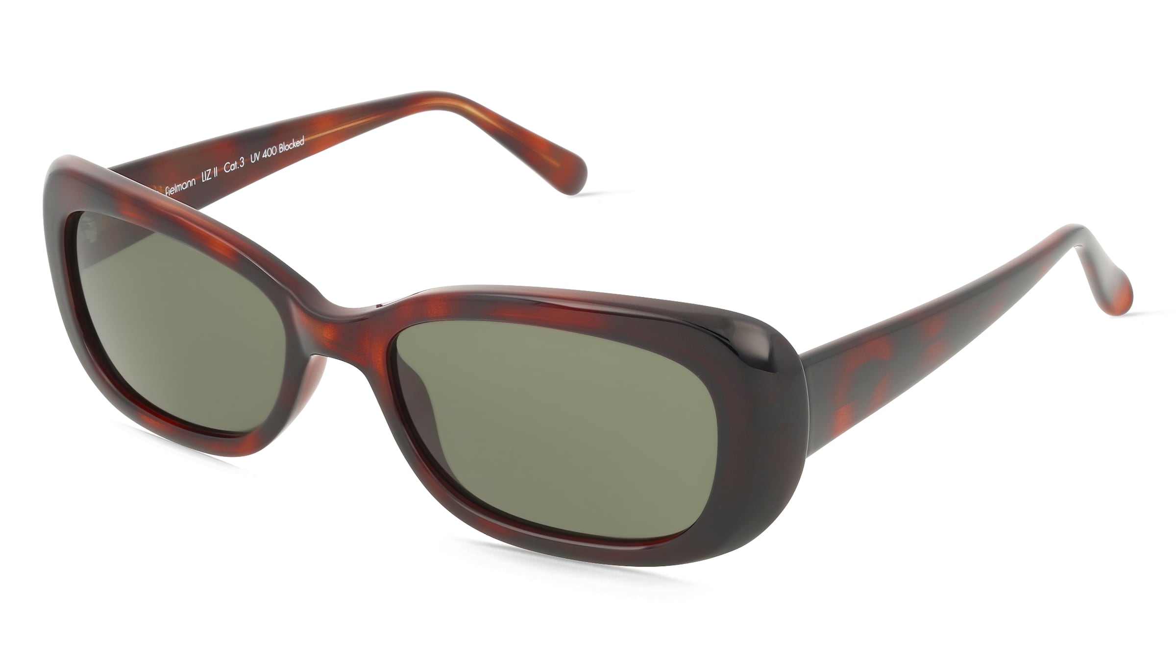Fielmann MC 628 SUN FA LIZ II Damen-Sonnenbrille Vollrand Oval Acetat Spritzguss-Gestell, Havanna
