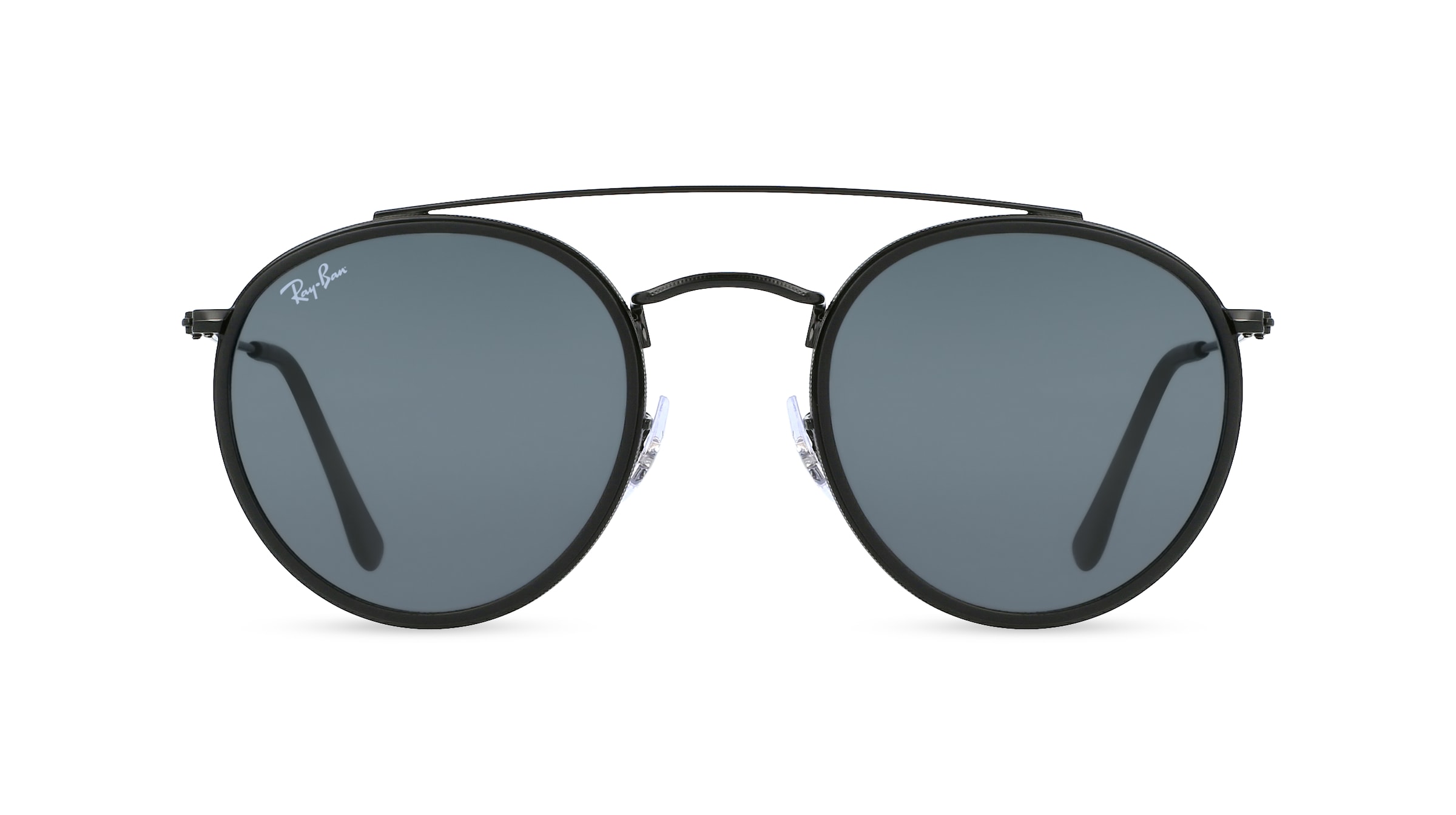 Ray-Ban RB 3647N Unisex-Sonnenbrille Vollrand Rund Metall-Gestell, schwarz