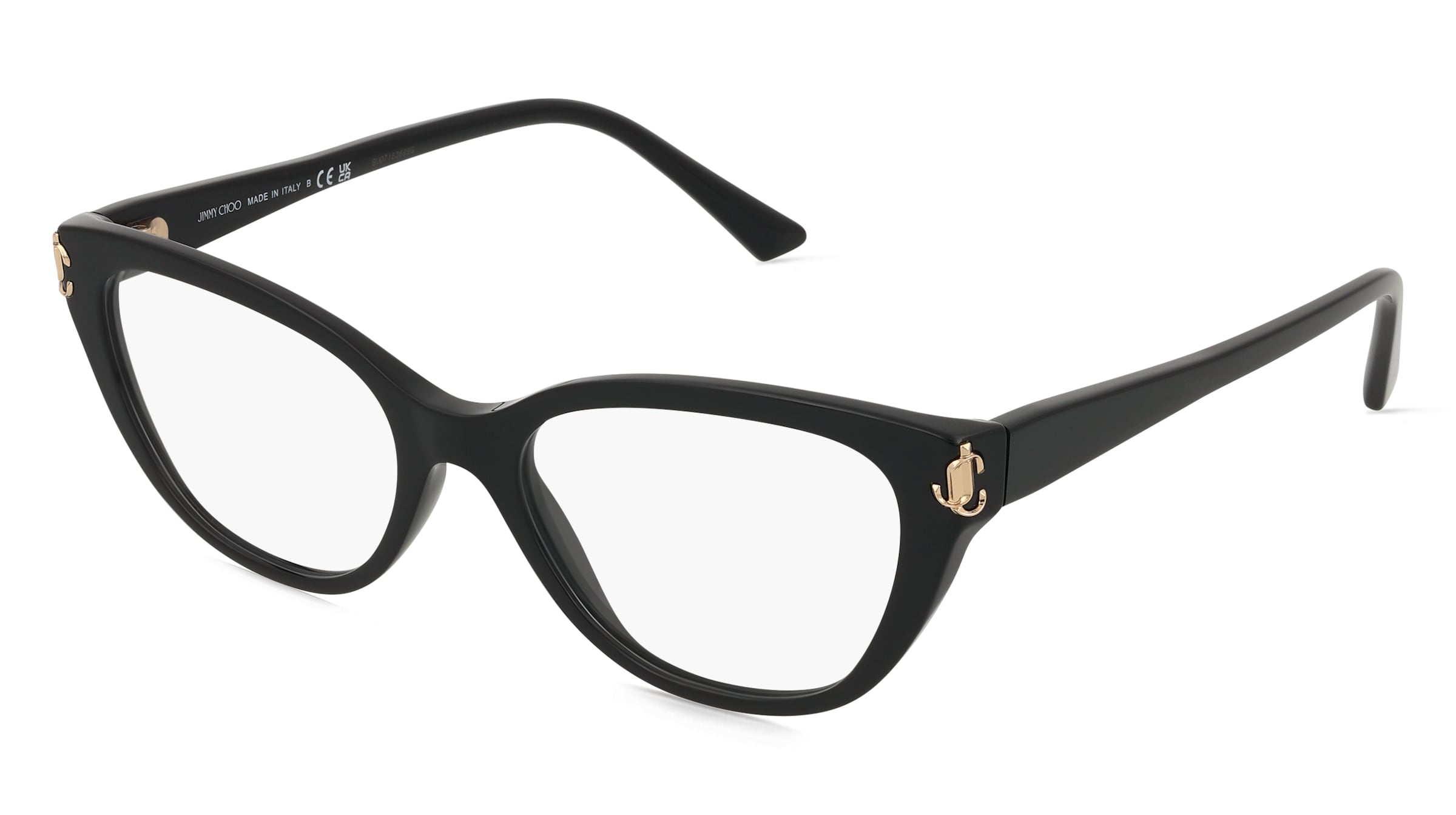 Jimmy Choo 0JC3011 Damen-Brille inkl. Gläser Vollrand Cat Eye Acetat-Gestell 52/17/145, Schwarz