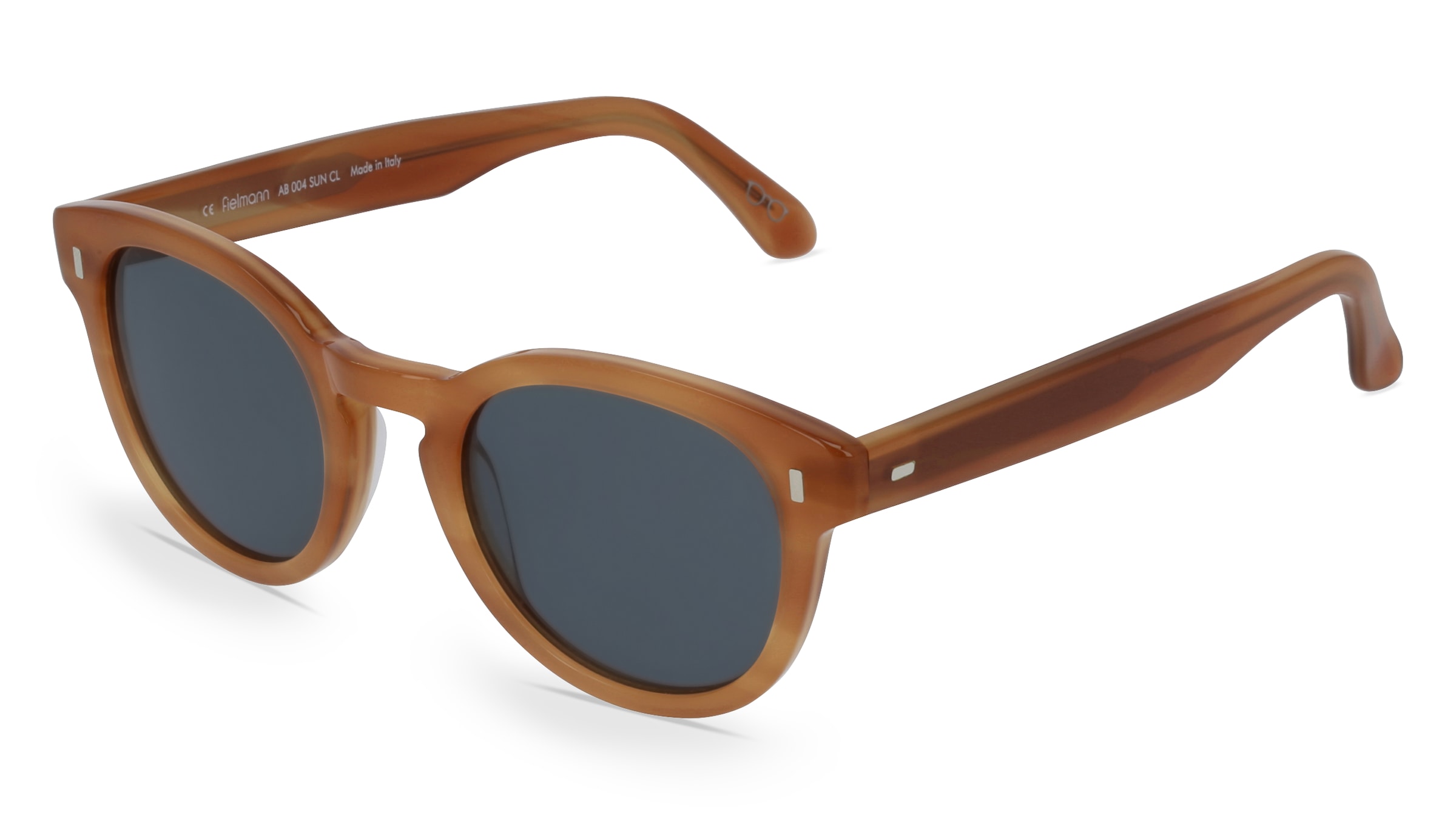 Fielmann AB 004 SUN CL Unisex-Sonnenbrille Vollrand Panto Acetat-Gestell, Braun