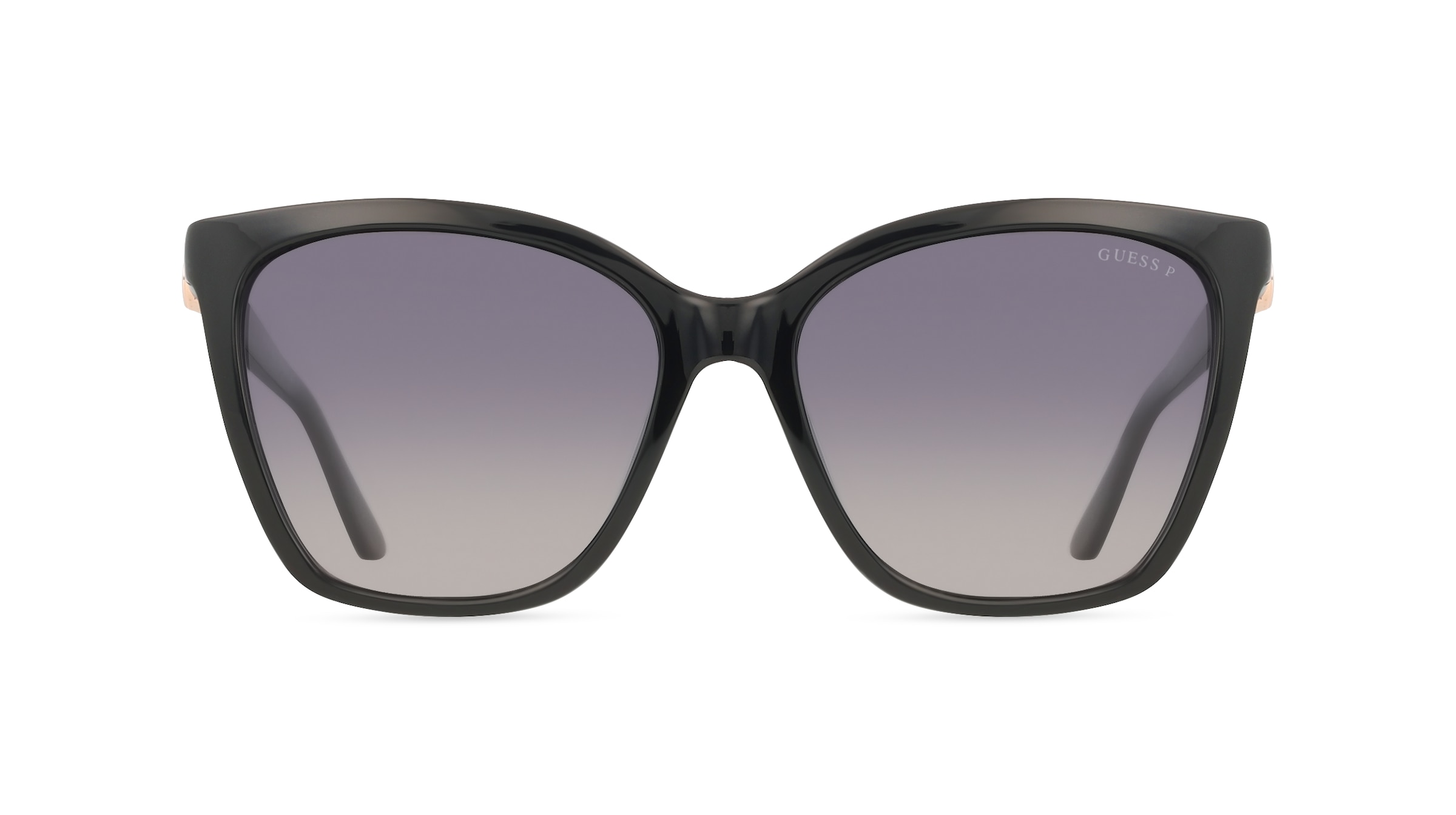 Guess GU00191 Damen-Sonnenbrille Vollrand Quadratisch Kunststoff-Gestell, schwarz