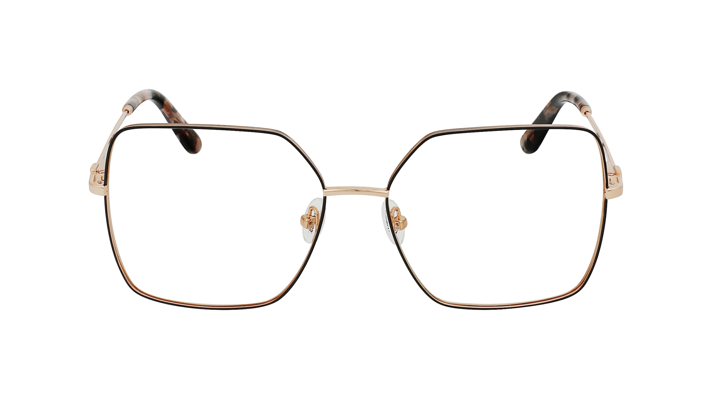 Guess GU2824 Unisex-Brille inkl. Gläser Vollrand Eckig Metall-Gestell 57mm/16mm/140mm, gold