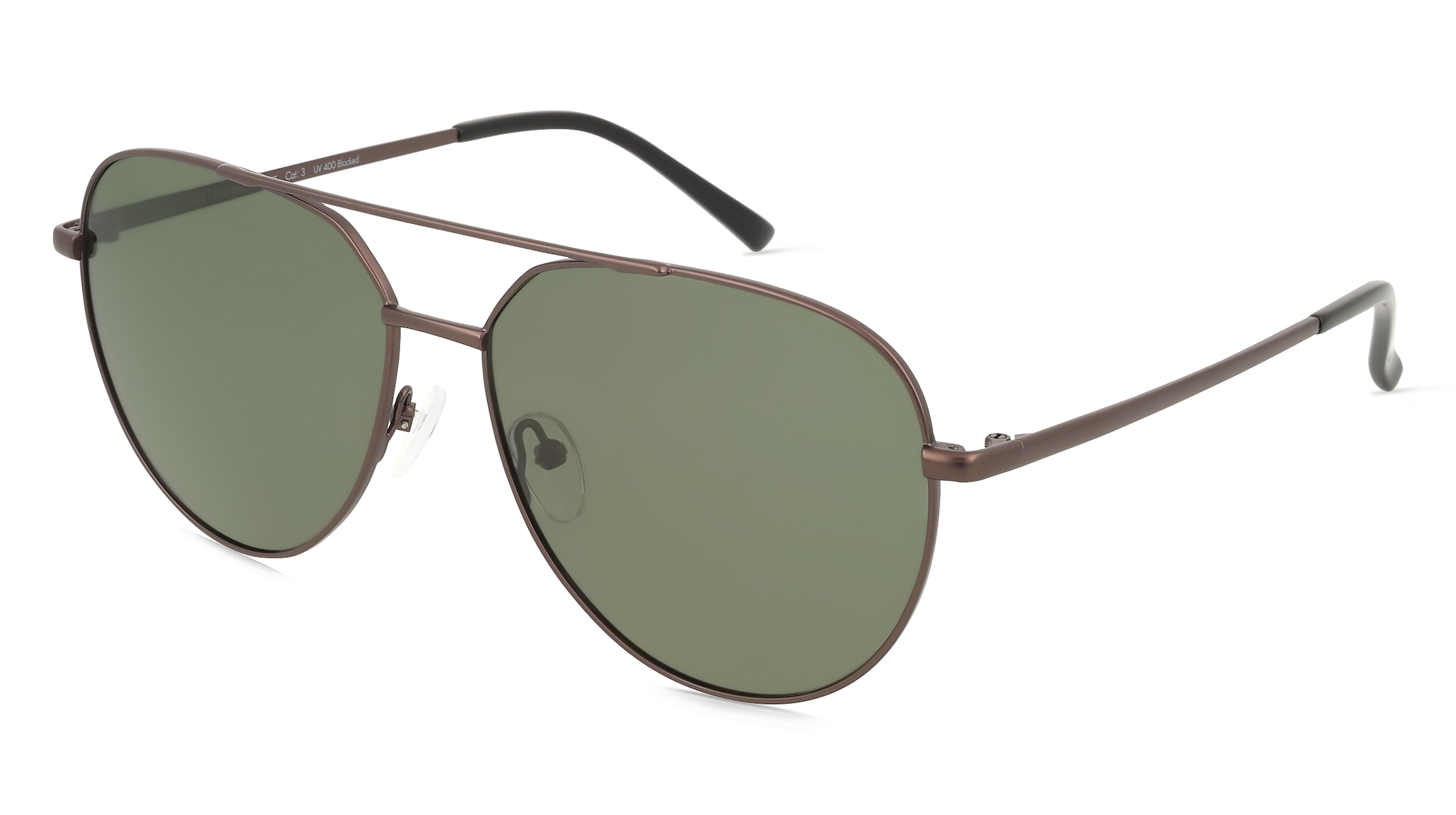 Fielmann BD 483 SUN CL EVERETT Herren-Sonnenbrille Vollrand Pilot Edelstahl-Gestell, Grau