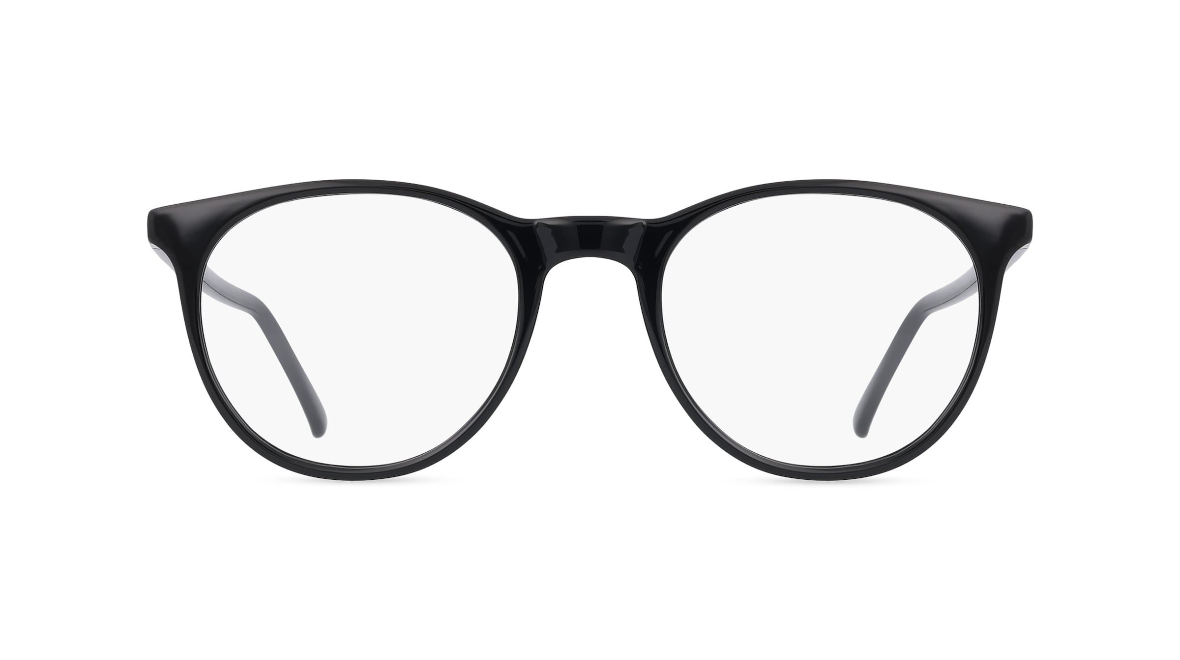 Fielmann MC 537 CL Damen-Brille inkl. Gläser Vollrand Panto Propionat-Gestell 50mm/20mm/140mm, Schwarz